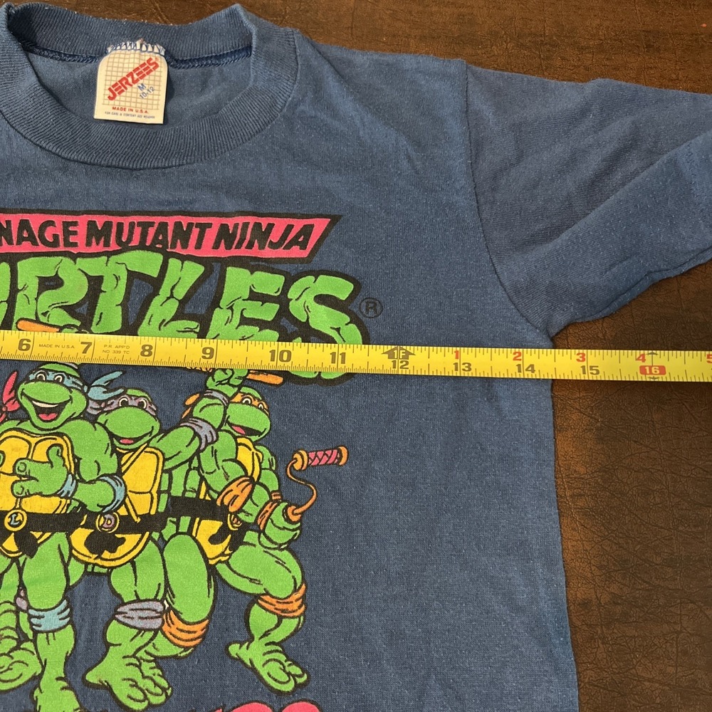 Vintage 1990s Teenage Mutant Ninja Turtles Kids T-shirt Mirage Studios Jerzees - Picture 7 of 10